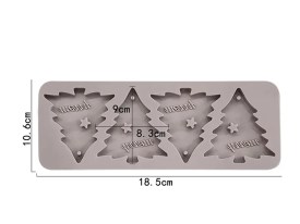 Moldes silicona TAG aromaticos arbolitos de Navidad 